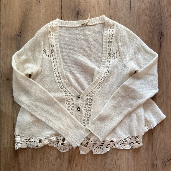 Free People lace cardigan - Picture 1 of 3